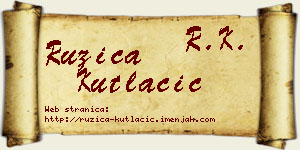 Ružica Kutlačić vizit kartica